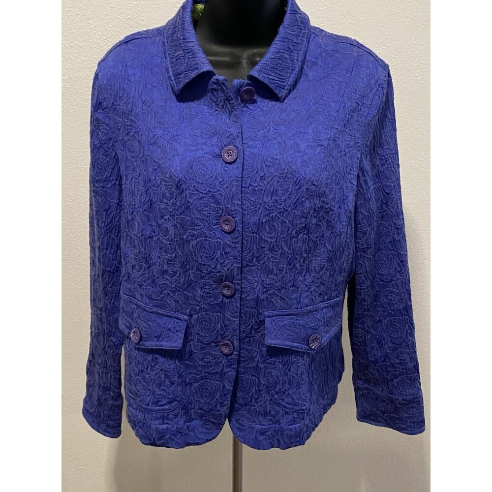 Coldwater Creek Womens size 12 petite Blazer/Jacket Purple